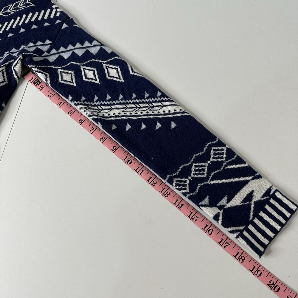 Pink Republic Cardigan Sweater Sz M Blue Long Sleeve Southwest Aztec Print - Picture 9 of 15